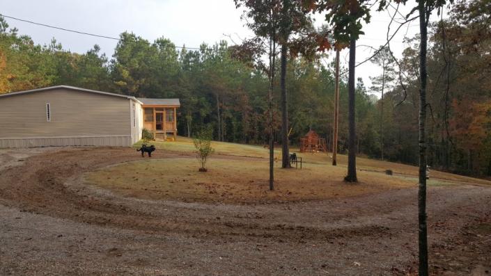Before driveway was installed at this home.