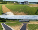 A before & after of the driveway we installed.